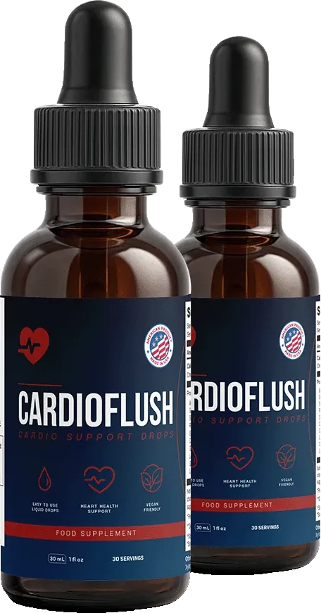 CardioFlush dietary supplement, two dropper bottles